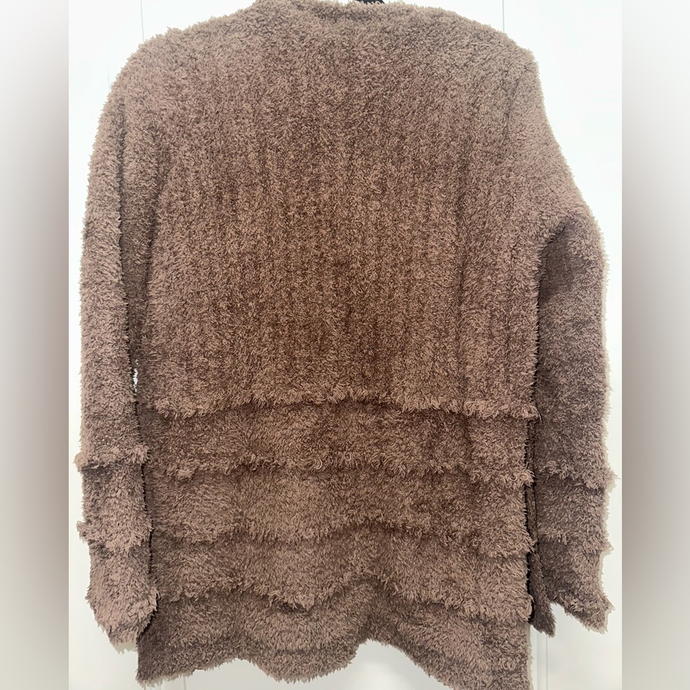 NWT Barefoot dreams cozychic boardwalk Cardigan sable XS - Picture 2 of 7